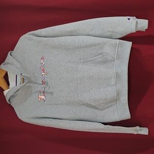 Women's Champion Powerblend Fleece Gray Hoodie -Small